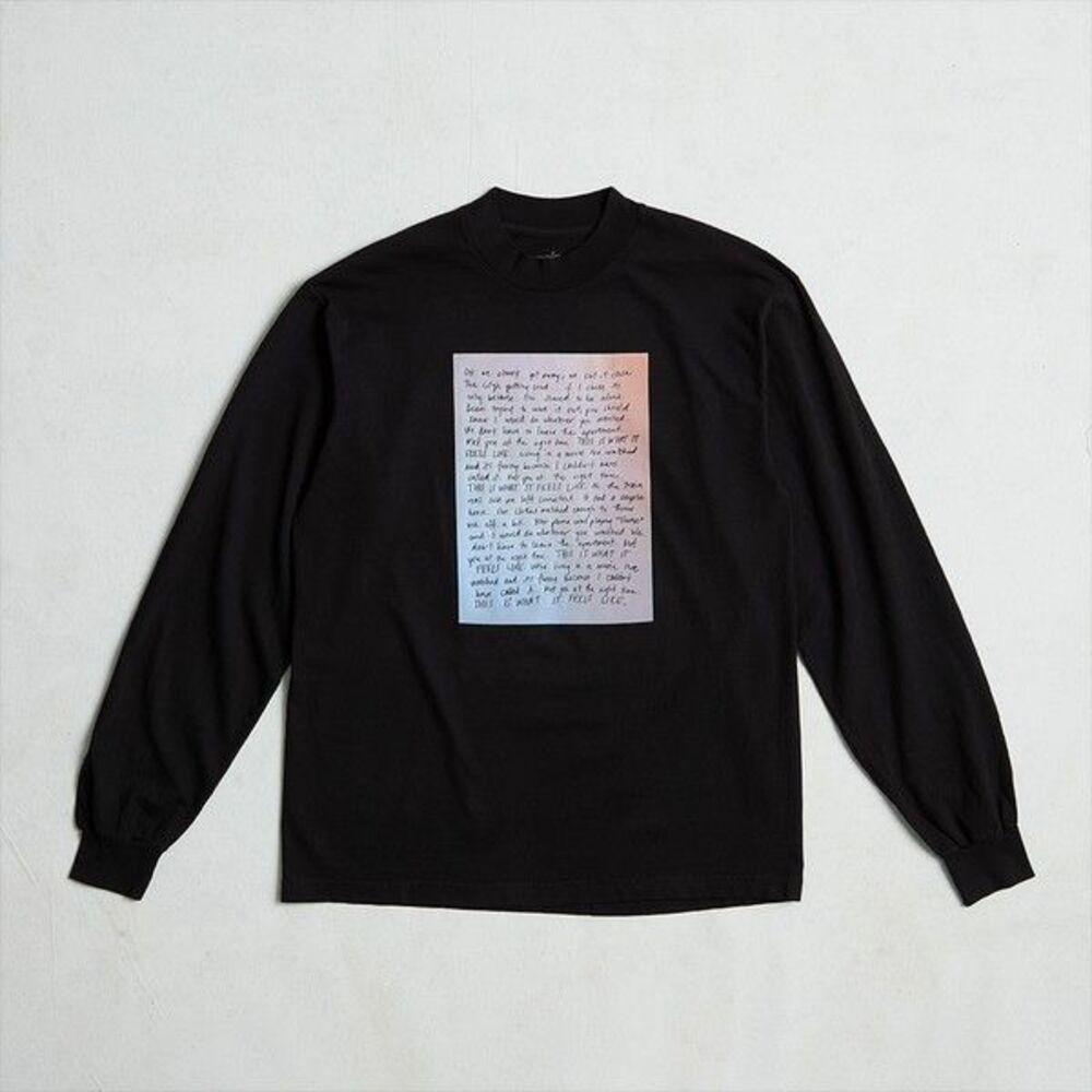 Gracie Abrams This Is What Like Journal Page Long Sleeve Crew Neck Cotton Tee M